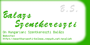 balazs szentkereszti business card